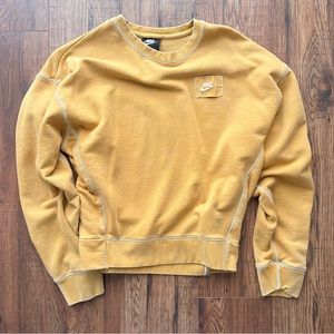 Nike French Terry Mustard Yellow Sweater